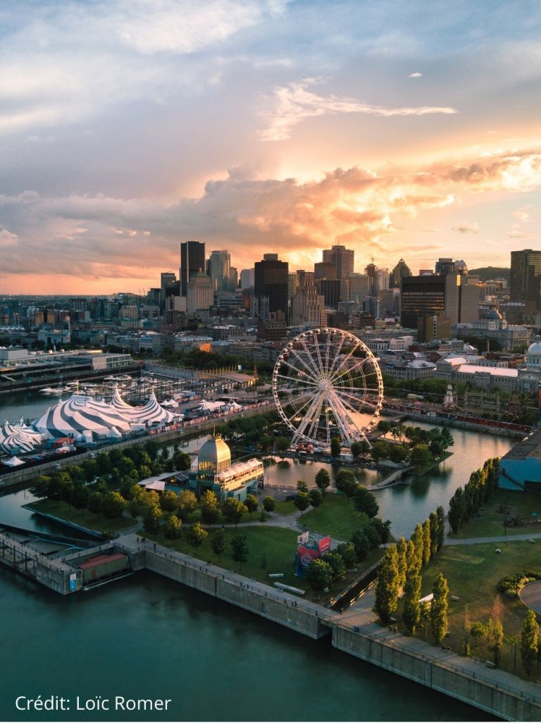 Vue aérienne du Vieux-Port de Montréal